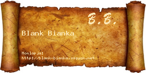 Blank Bianka névjegykártya