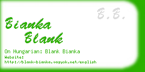 bianka blank business card